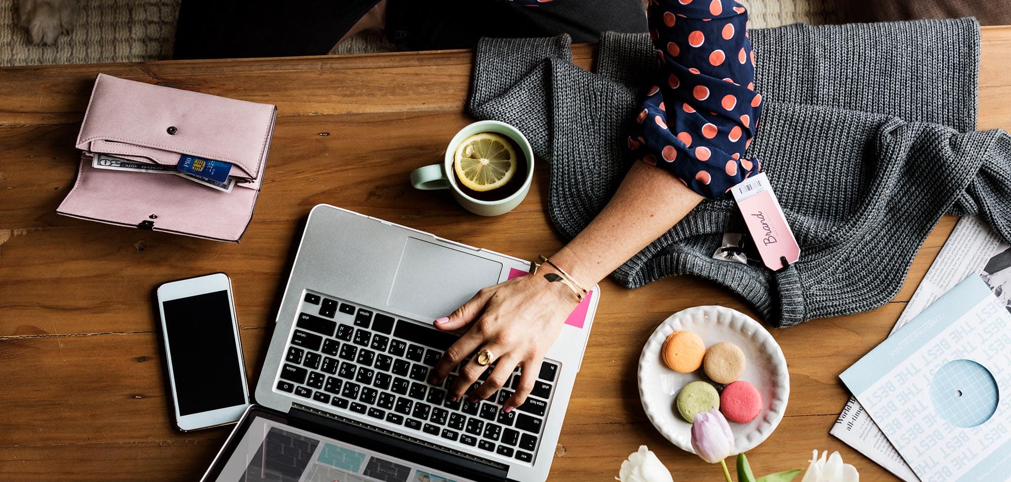 lady typing on laptop