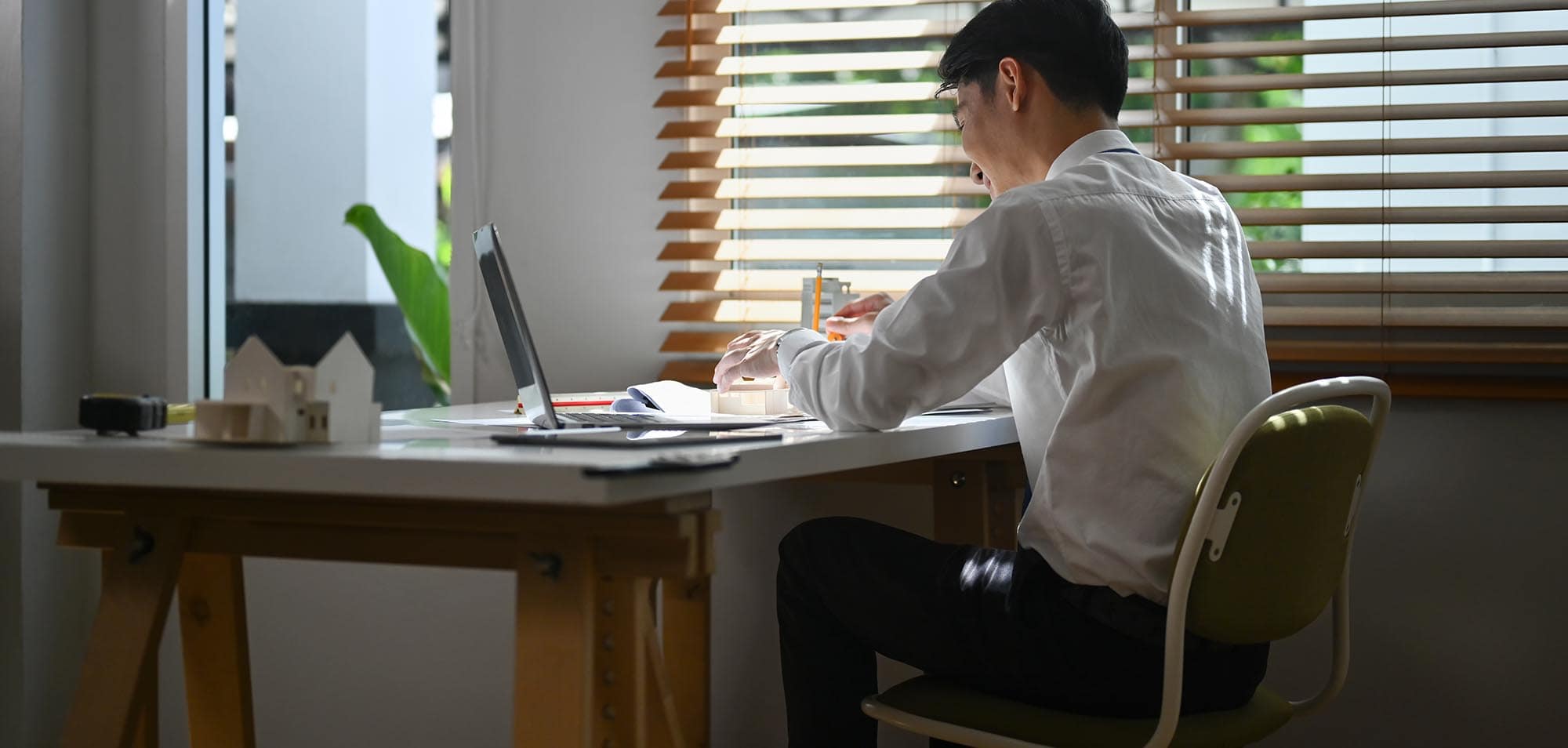 solicitor on his computer