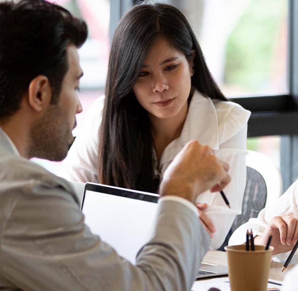 meeting in an office