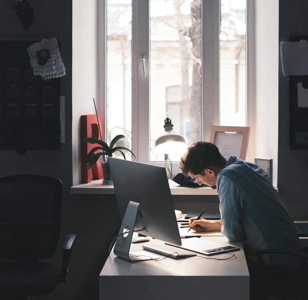 solicitor at work in office