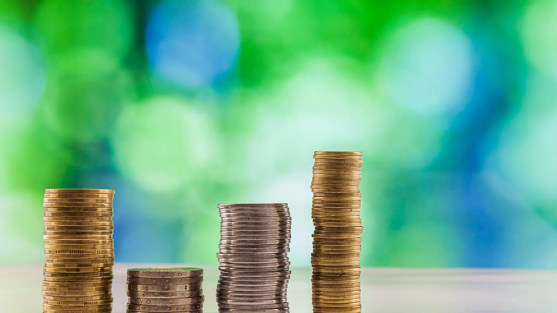 growing coins stacks